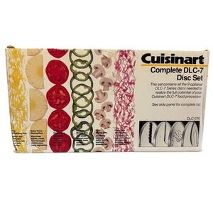 Vintage Cuisinart DLC-7 DLC-070 Complete 9 Disc Set 1980s Food Processor